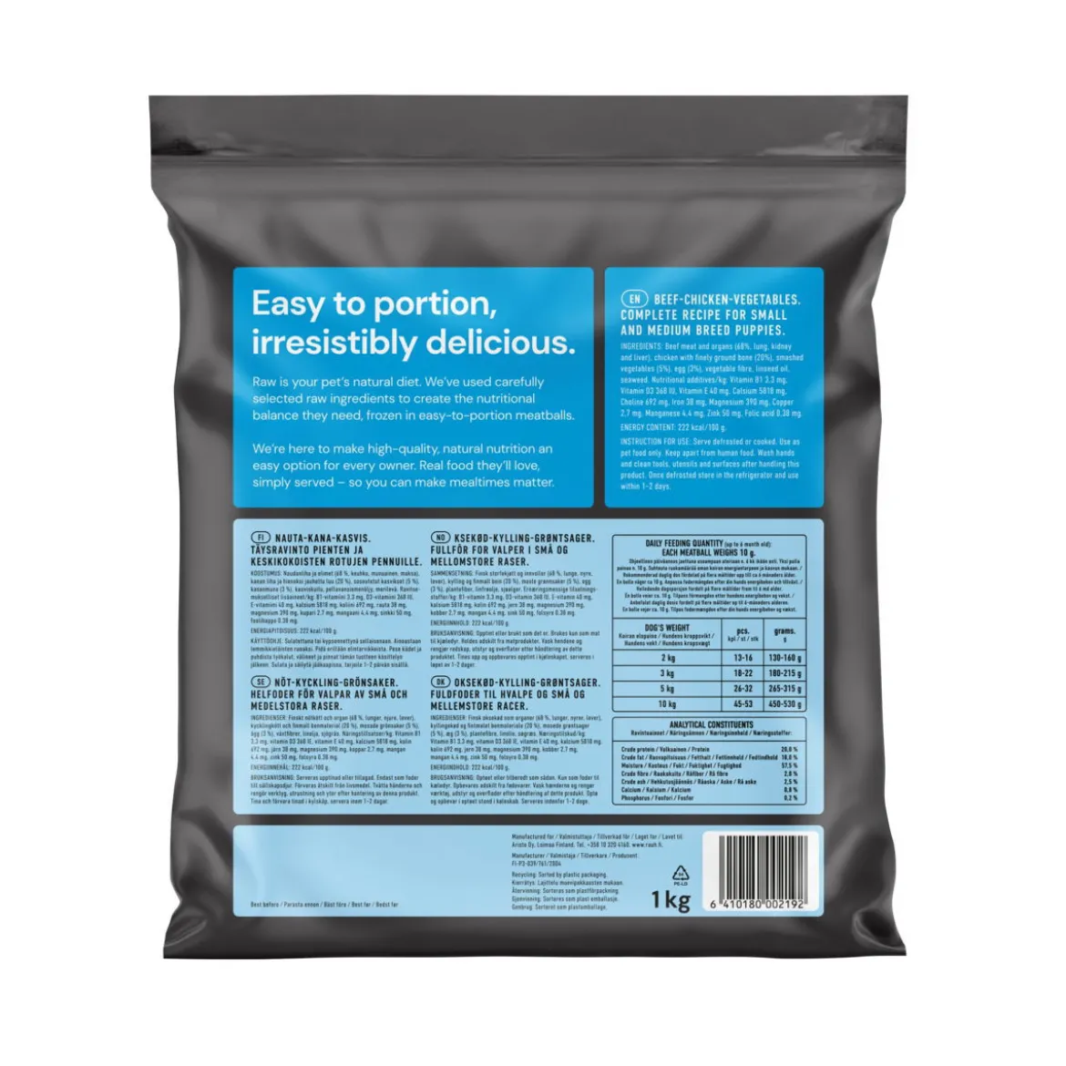 Nutriment by RAUH! Puppy Nöt-Kyckling-Grönsaker 1 kg