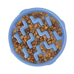 Outward Hound Slow Feeder Notch Hundmatskål Blå 20,5 cm