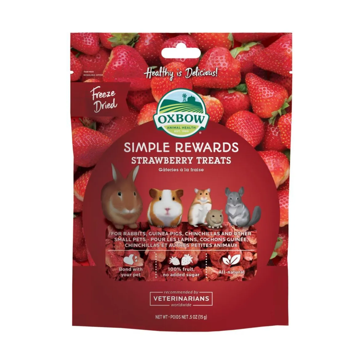 Oxbow Simple Rewards Strawberry Treats 15 g