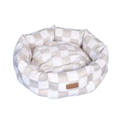 PAIKKA Check Hundbädd Rutig Beige