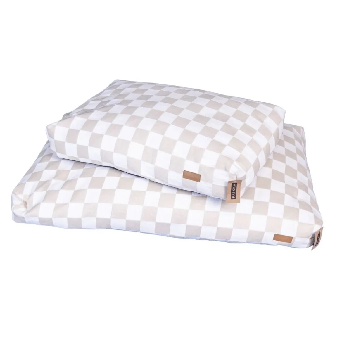 PAIKKA Check Hundmadrass Rutig Beige