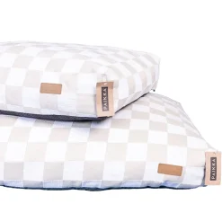 PAIKKA Check Hundmadrass Rutig Beige