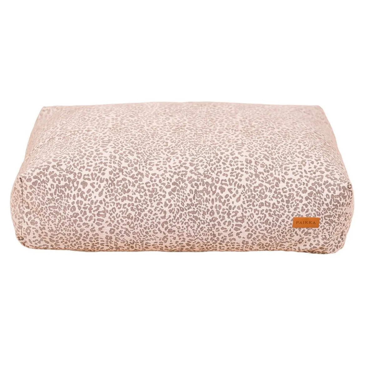 PAIKKA Hundmadrass Leopard Beige/Grå 125 x 80 cm