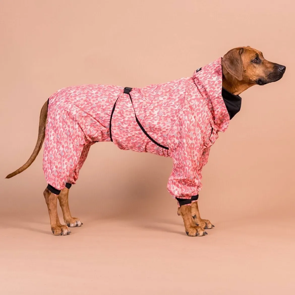 PAIKKA Regnoverall till Hund Röd