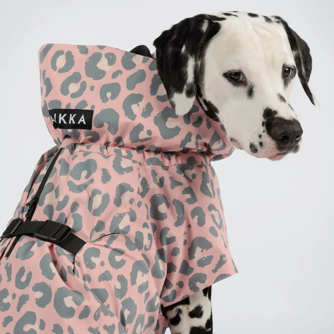 PAIKKA Visibility Regnjacka till Hund Rosa Leopard