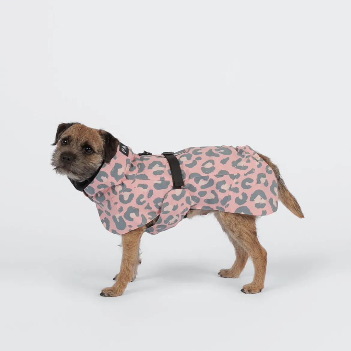 PAIKKA Visibility Regnjacka till Hund Rosa Leopard