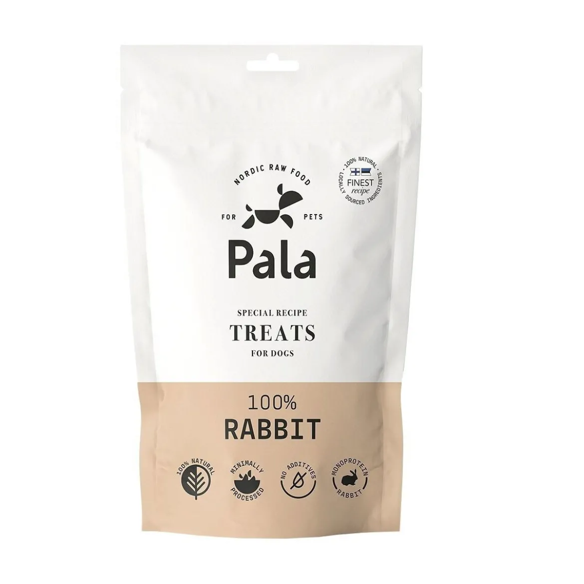 Pala 100% Rabbit Lufttorkat Hundgodis 100 g