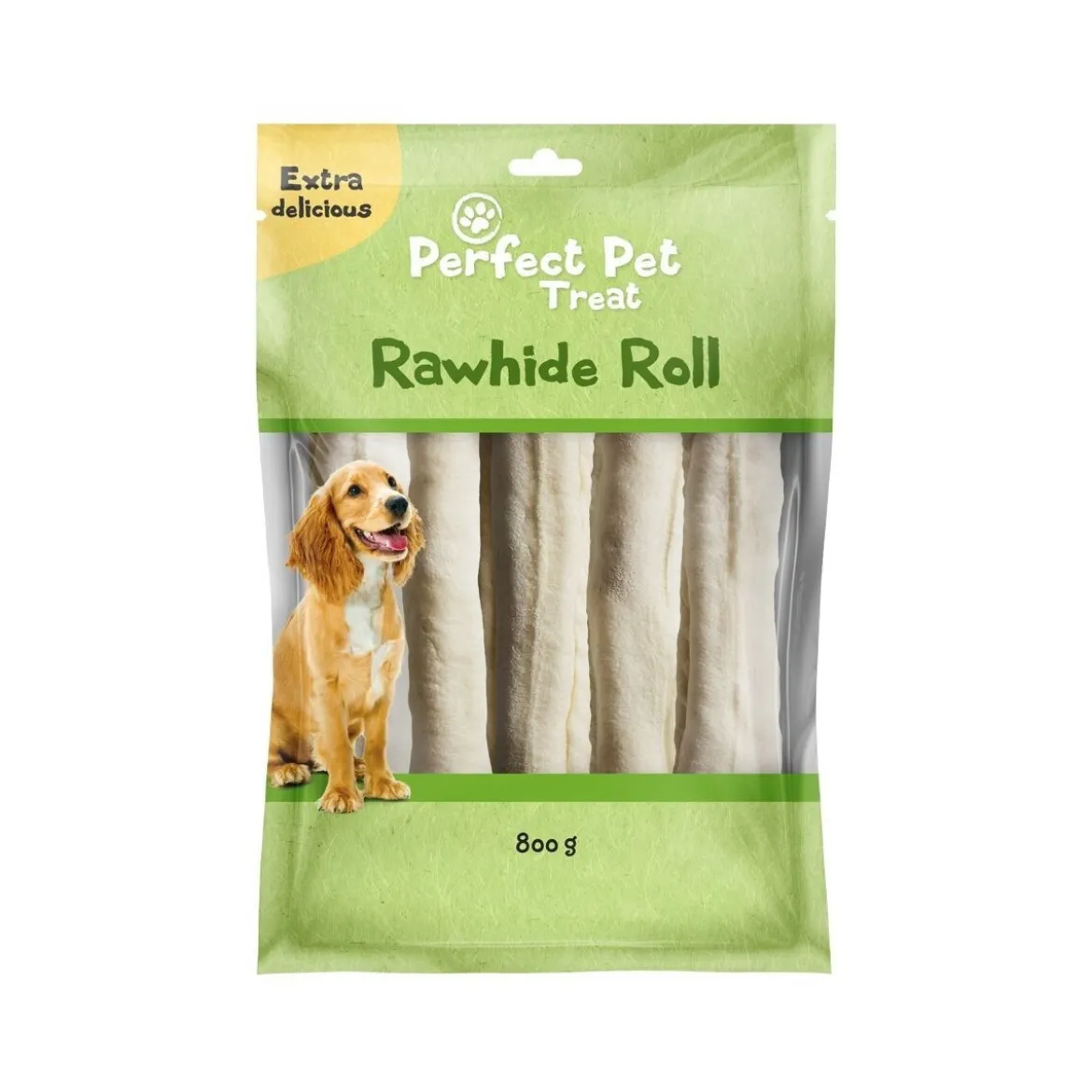 Perfect Pet Rawhide Tuggrulle 22 cm 10-pack