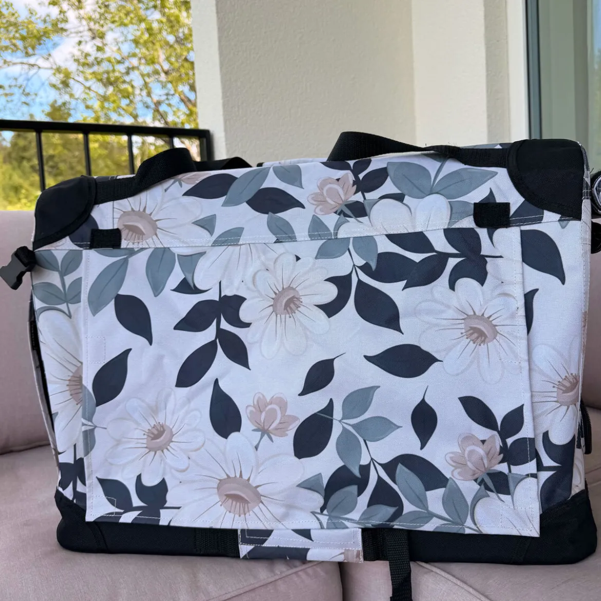 PetEasy Luxury Soft Transportbur Blommig