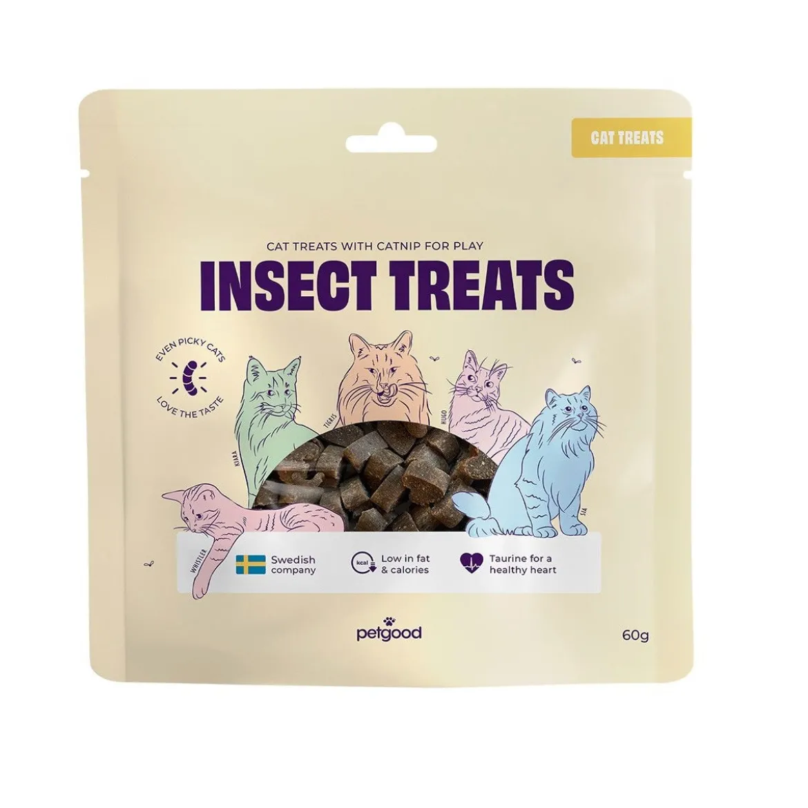 Petgood Kattgodis med Insektsprotein 60 g