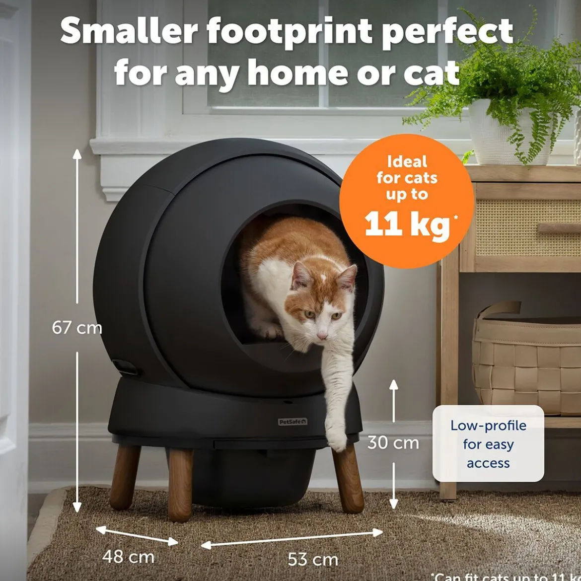 PetSafe SmartSpin Självrensande Kattlåda Svart