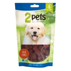 2Pets Cubes Hundgodis med Hjort