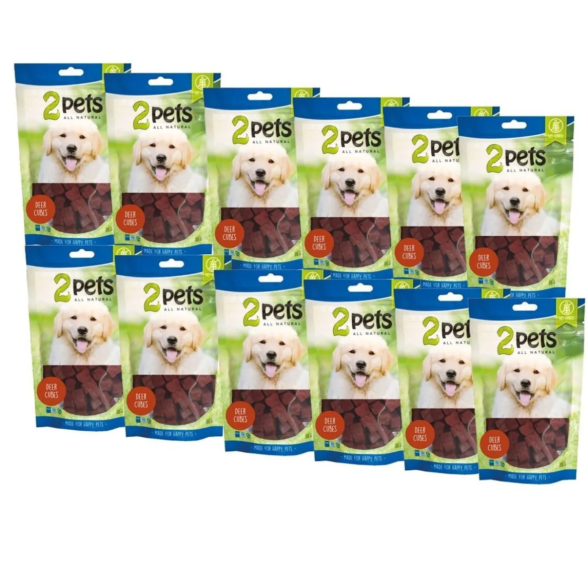2Pets Cubes med Hjort 12x100 g