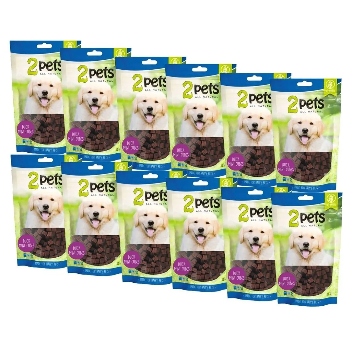 2Pets MiniCubes med Anka 12 x 100 g