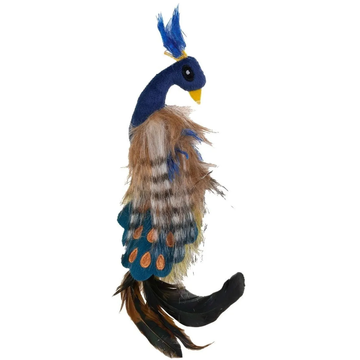 Petzone Påfågel med Fjädrar Kattleksak
