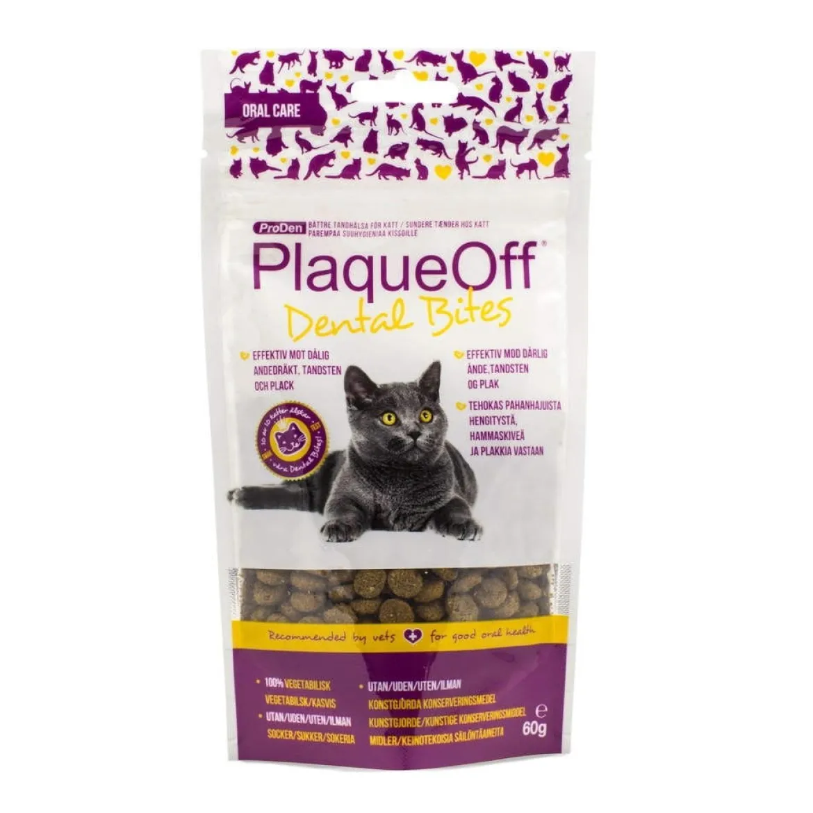 PlaqueOff Cat Dental Bites 60 g