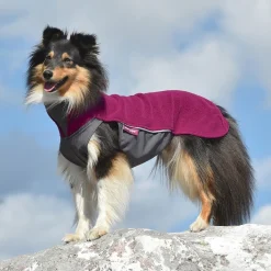 Pomppa Jumppa Fleecetäcke Hund Plum