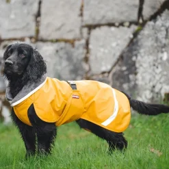 Pomppa Kevyt Regntäcke Hund Curry