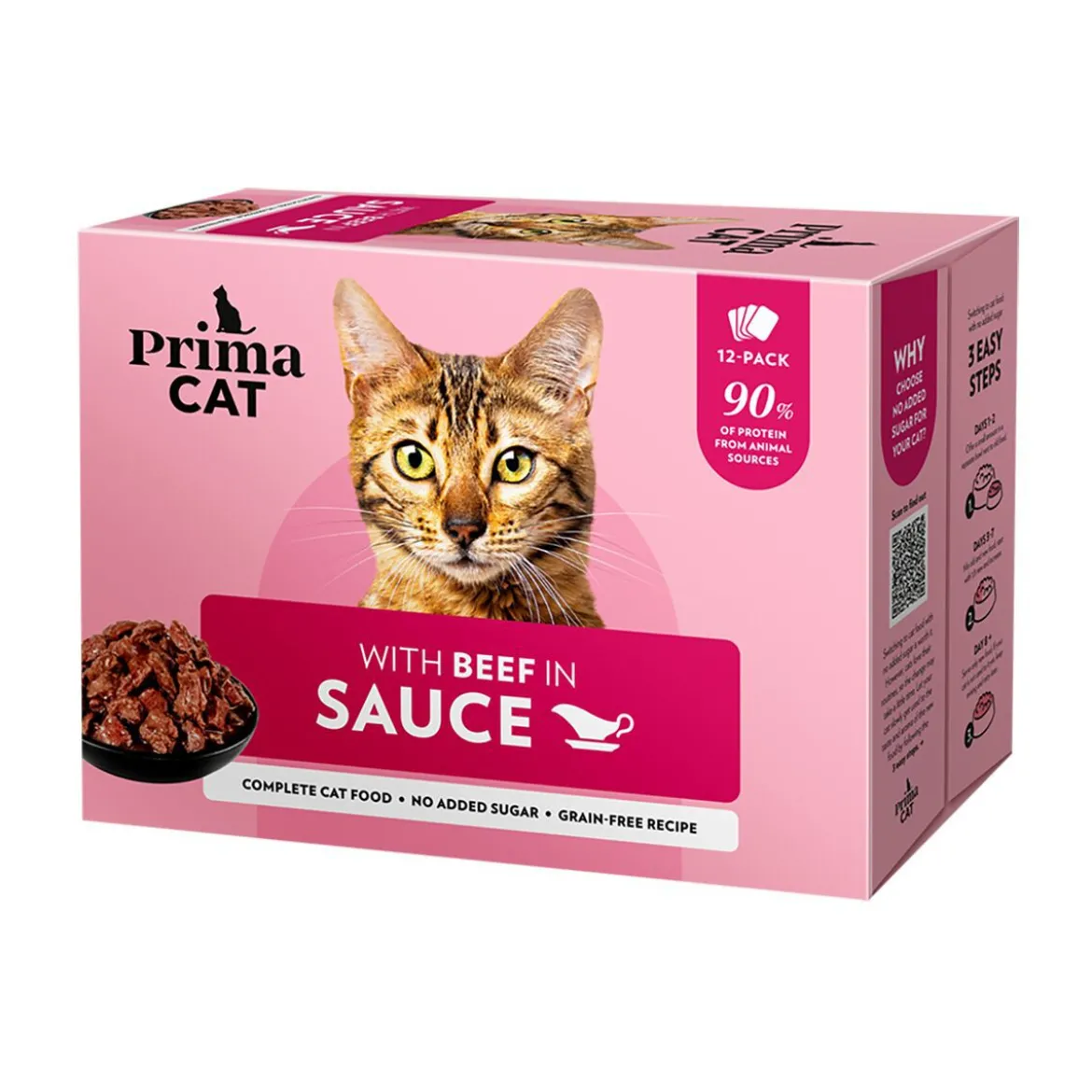 PrimaCat Beef in Gravy 12x85 g