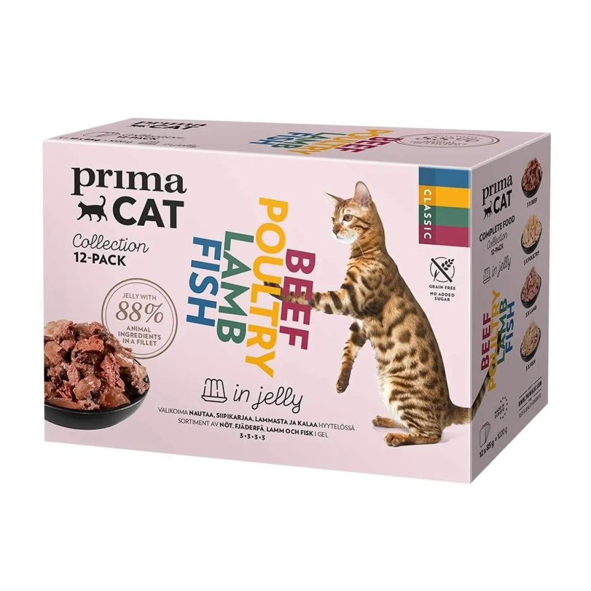 PrimaCat Classic Multipack i Jelly 12x85 g