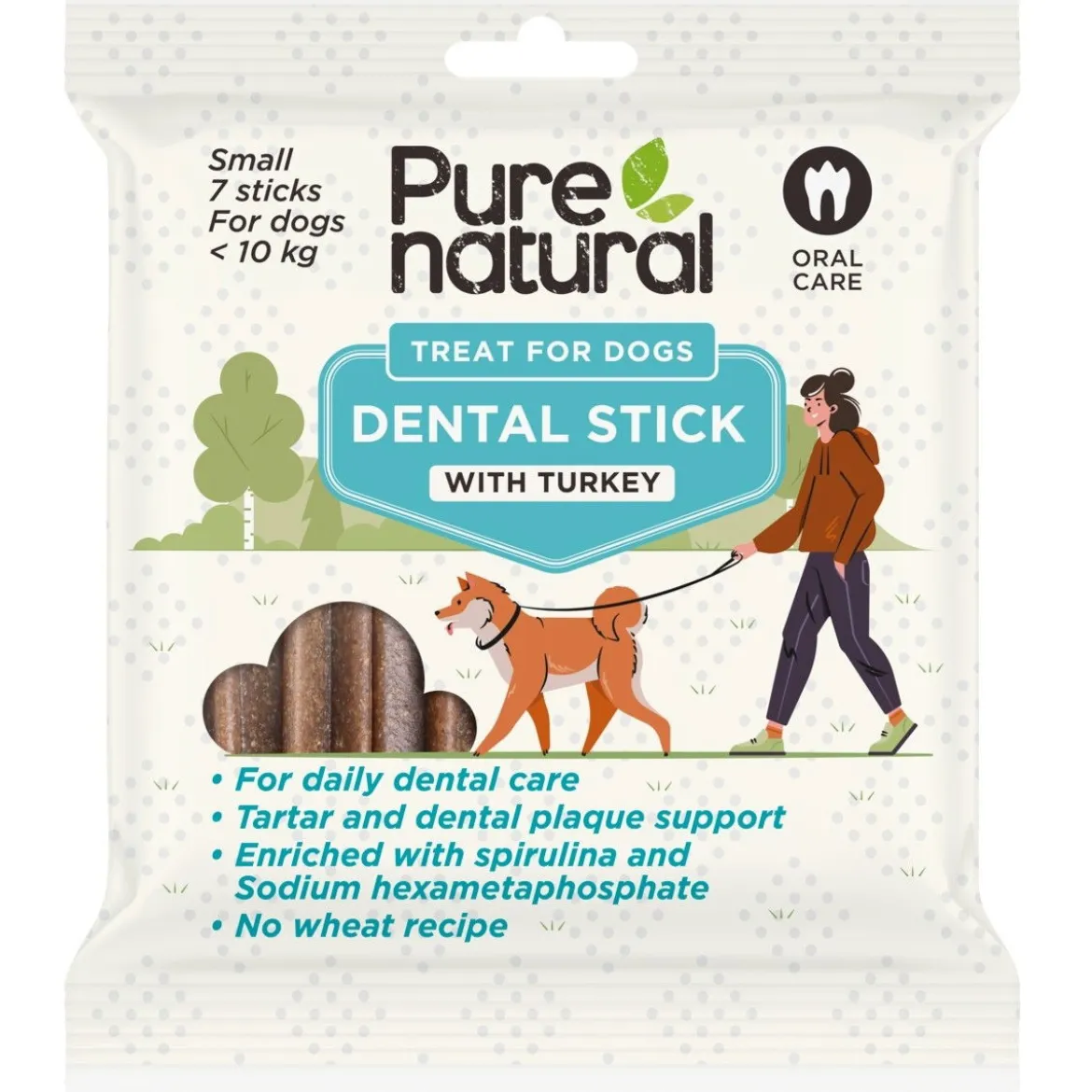 Purenatural Dental Sticks Tuggpinnar till Hund Kalkon 7-pack