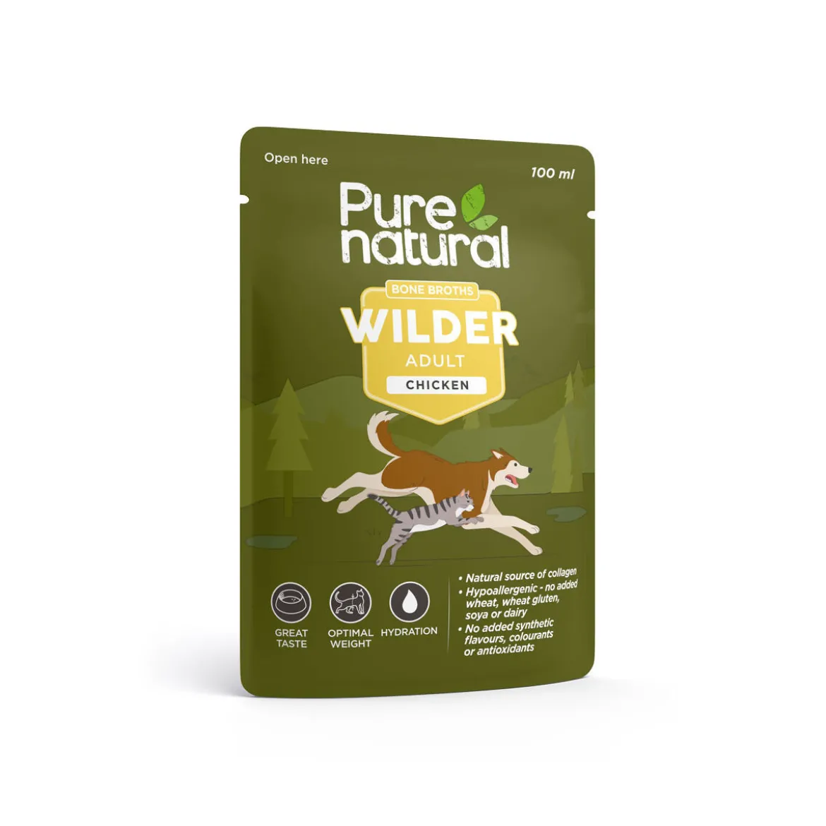 Purenatural Wilder Bone Broths Chicken Buljong till Hund och Katt 100 ml