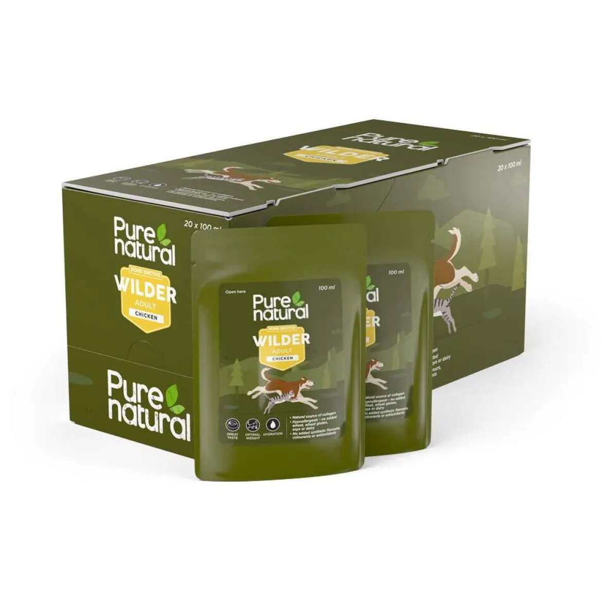 Purenatural Wilder Bone Broths Chicken Buljong till Hund och Katt 100 ml