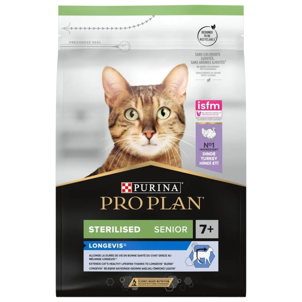 Purina Pro Plan Cat Senior Sterilised Longvis Turkey