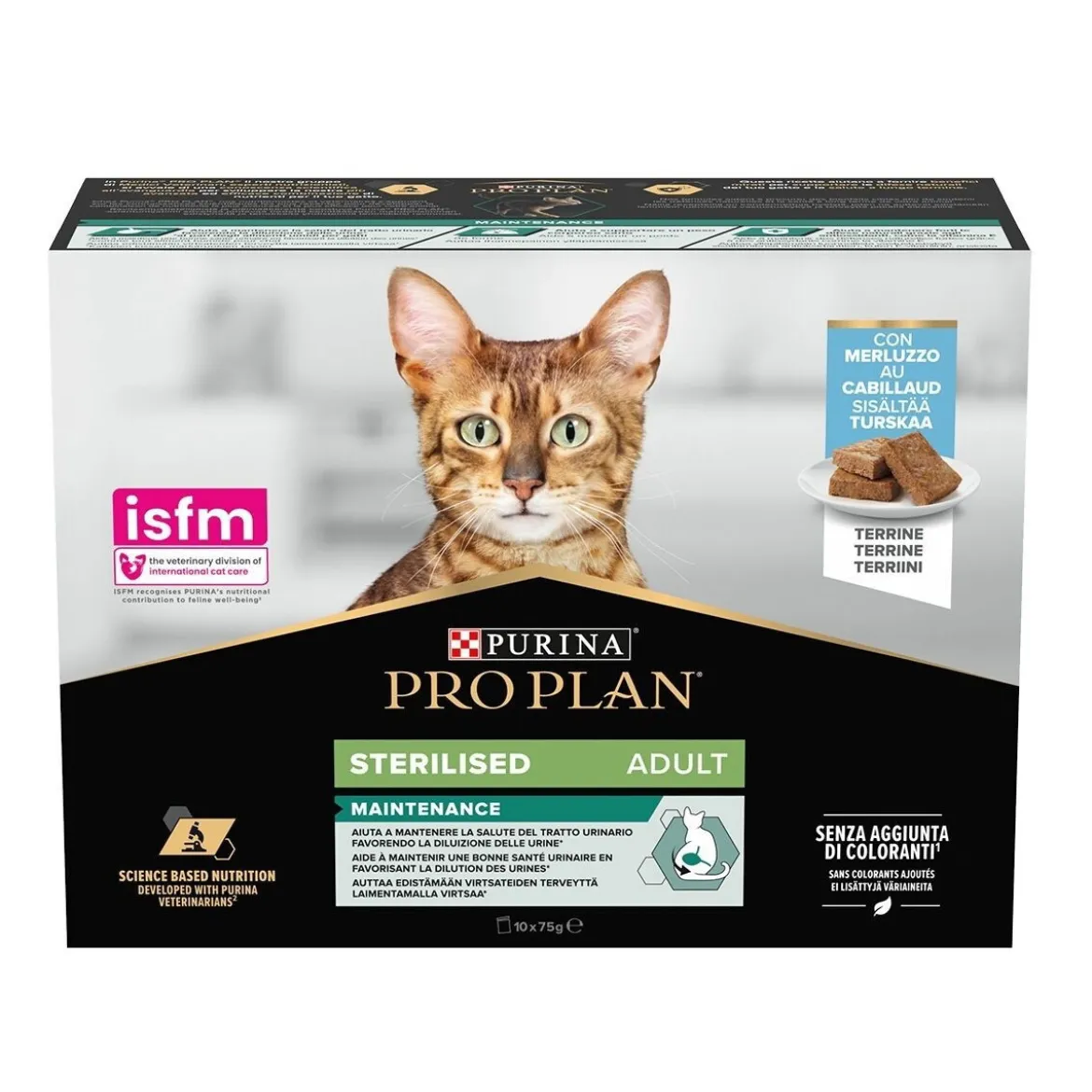 Purina Pro Plan Sterilised Main Terrine With Cod 10x75 g