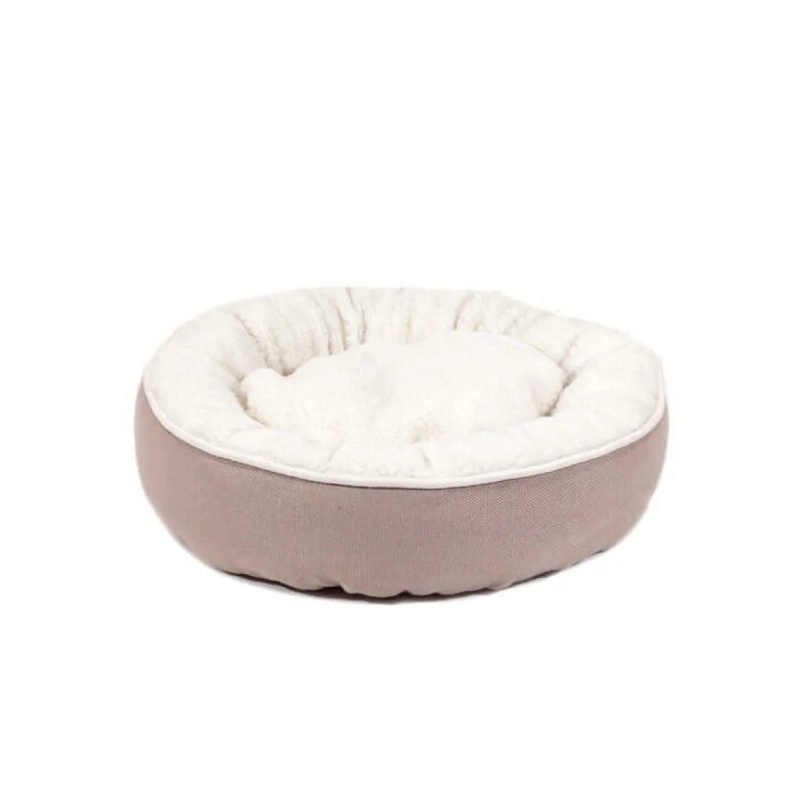 Resploot Sherpa Rund Kattbädd 45 cm Beige