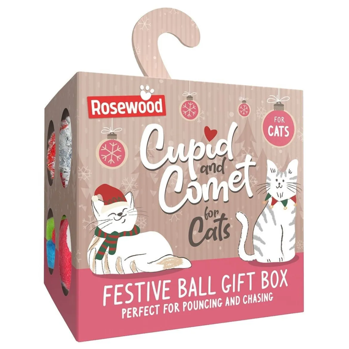 Rosewood Presentask med Kattbollar