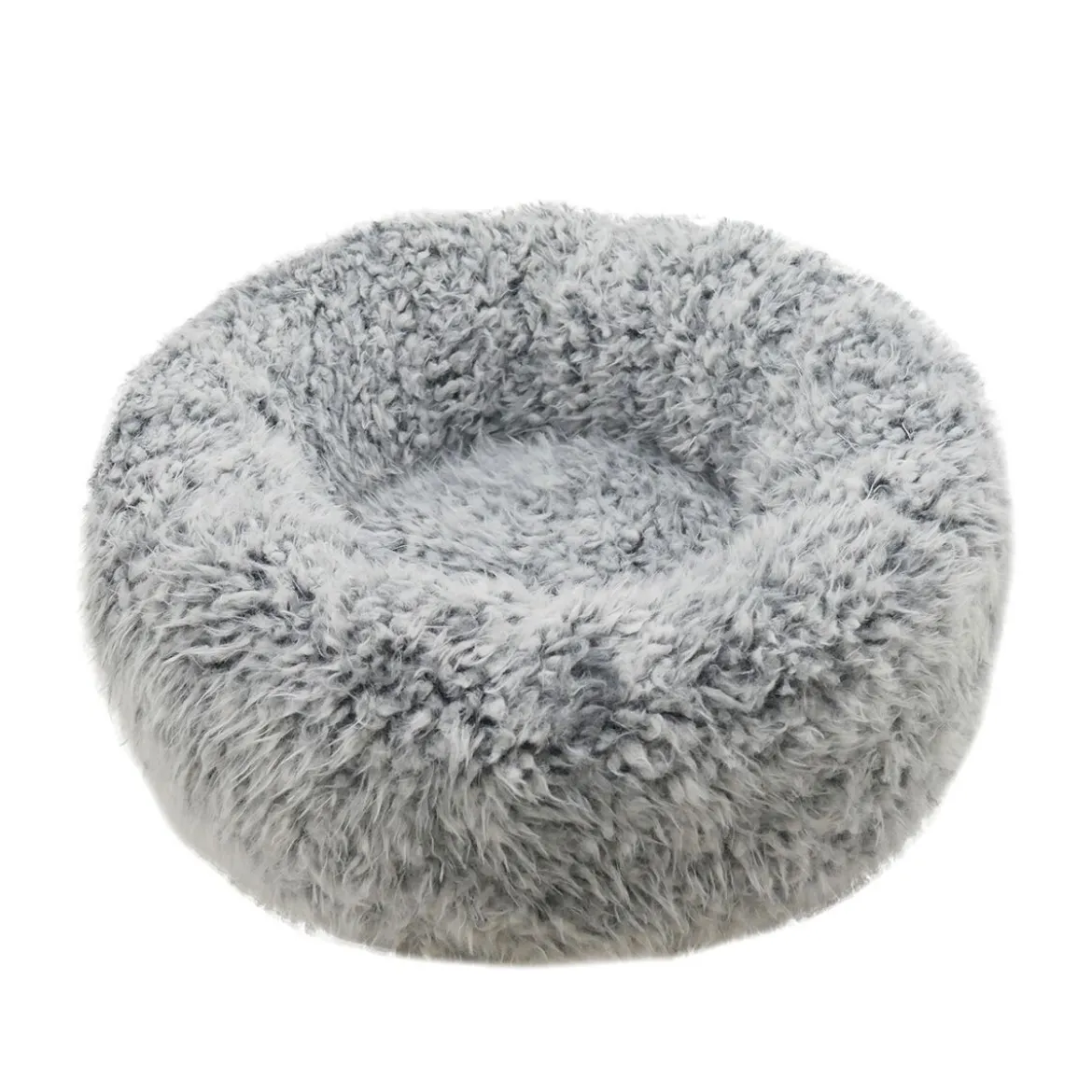 Rosewood Rund Fluffig Hundbädd /Kattbädd Grå