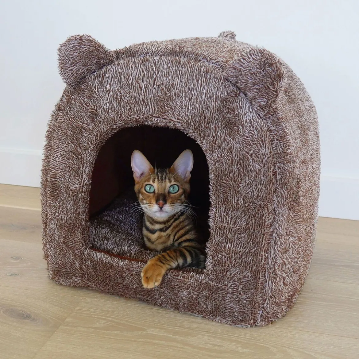 Rosewood Teddy Kattbädd Igloo Brun/Grå