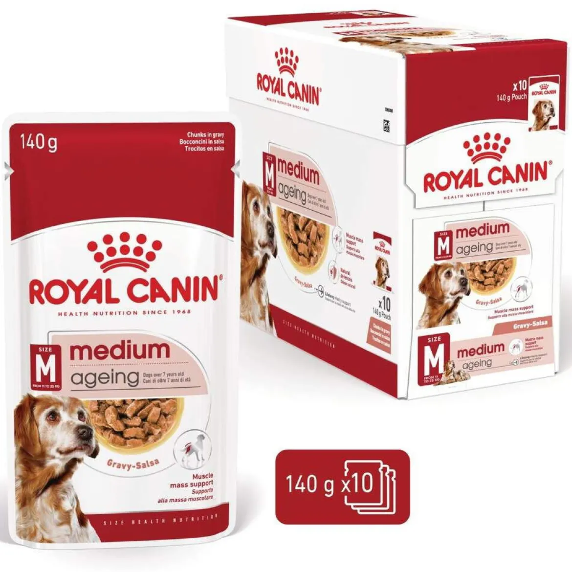 Royal Canin Medium Ageing 10+ Våtfoder (10x140g)