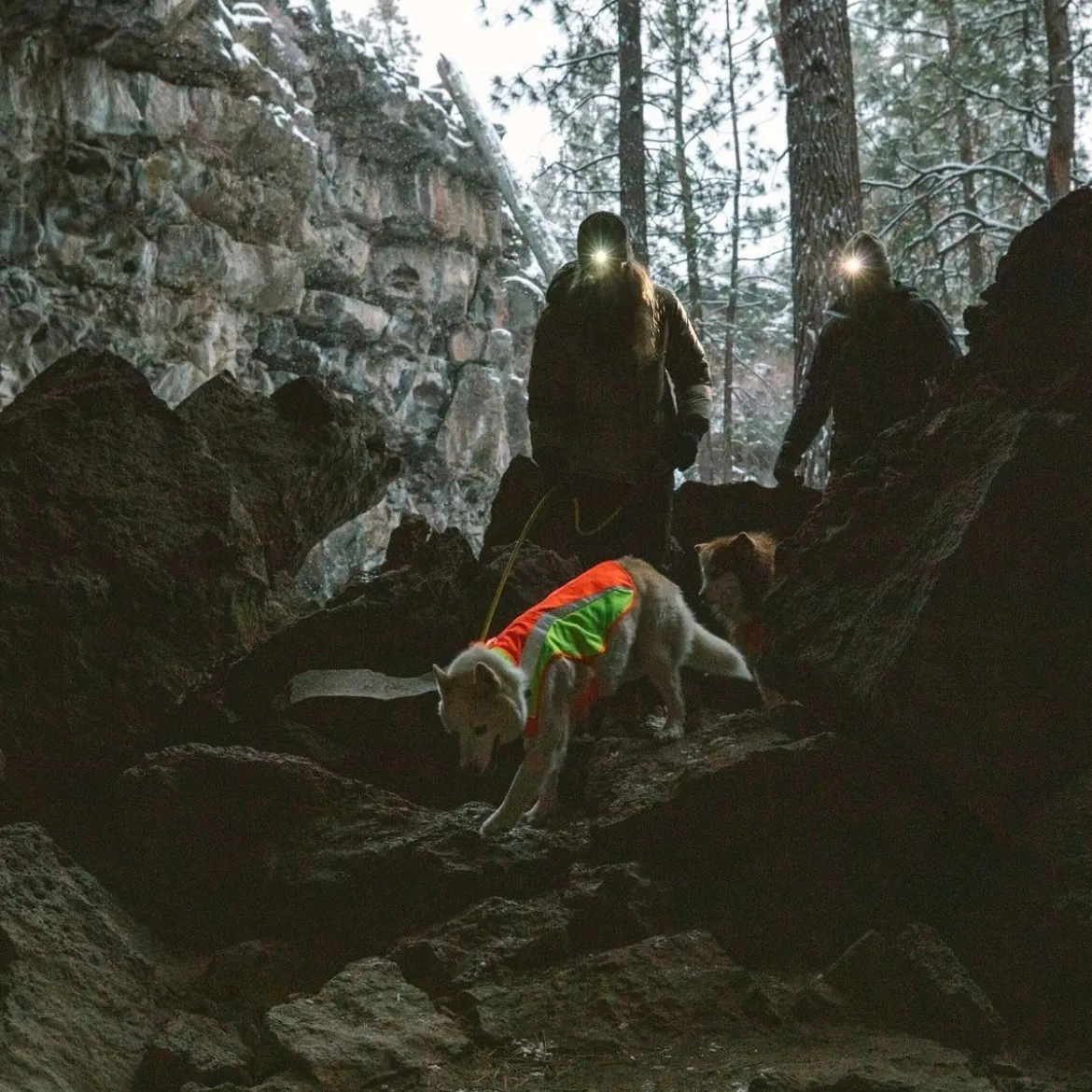 Ruffwear Lumenglow High-Visibility Hundjacka med Reflexdetaljer Orange/Gul