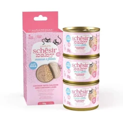 Schesir Baby Mousse & Shreds Chicken/Salmon