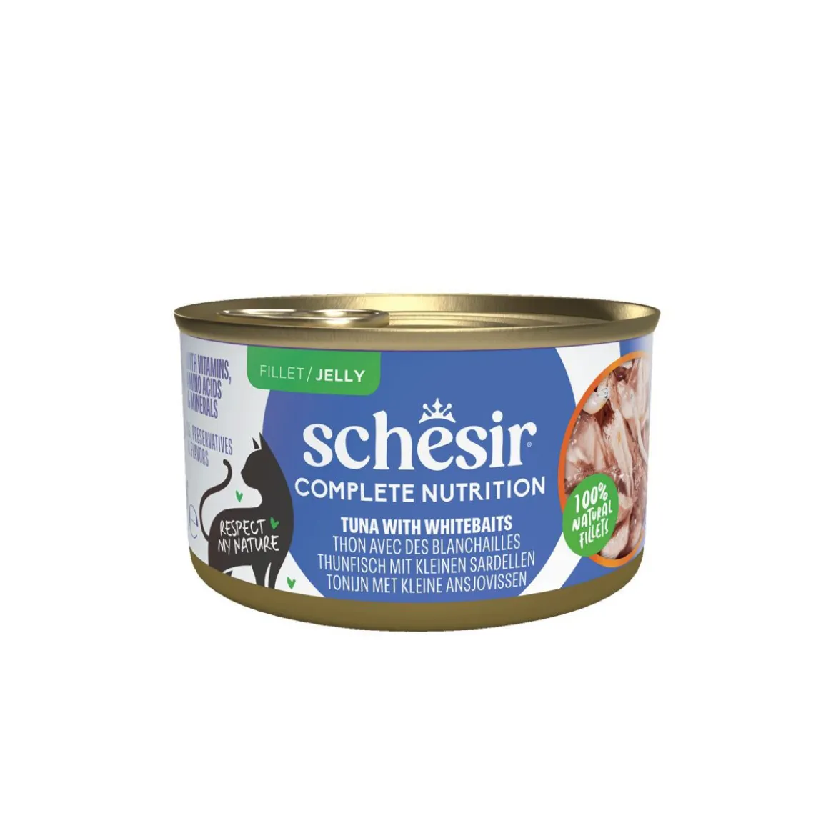 Schesir Cat Adult Tuna & Whitebait Jelly 85 g