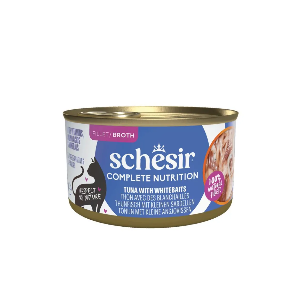 Schesir C&B Tuna with Whitebaits in Broth 85 g