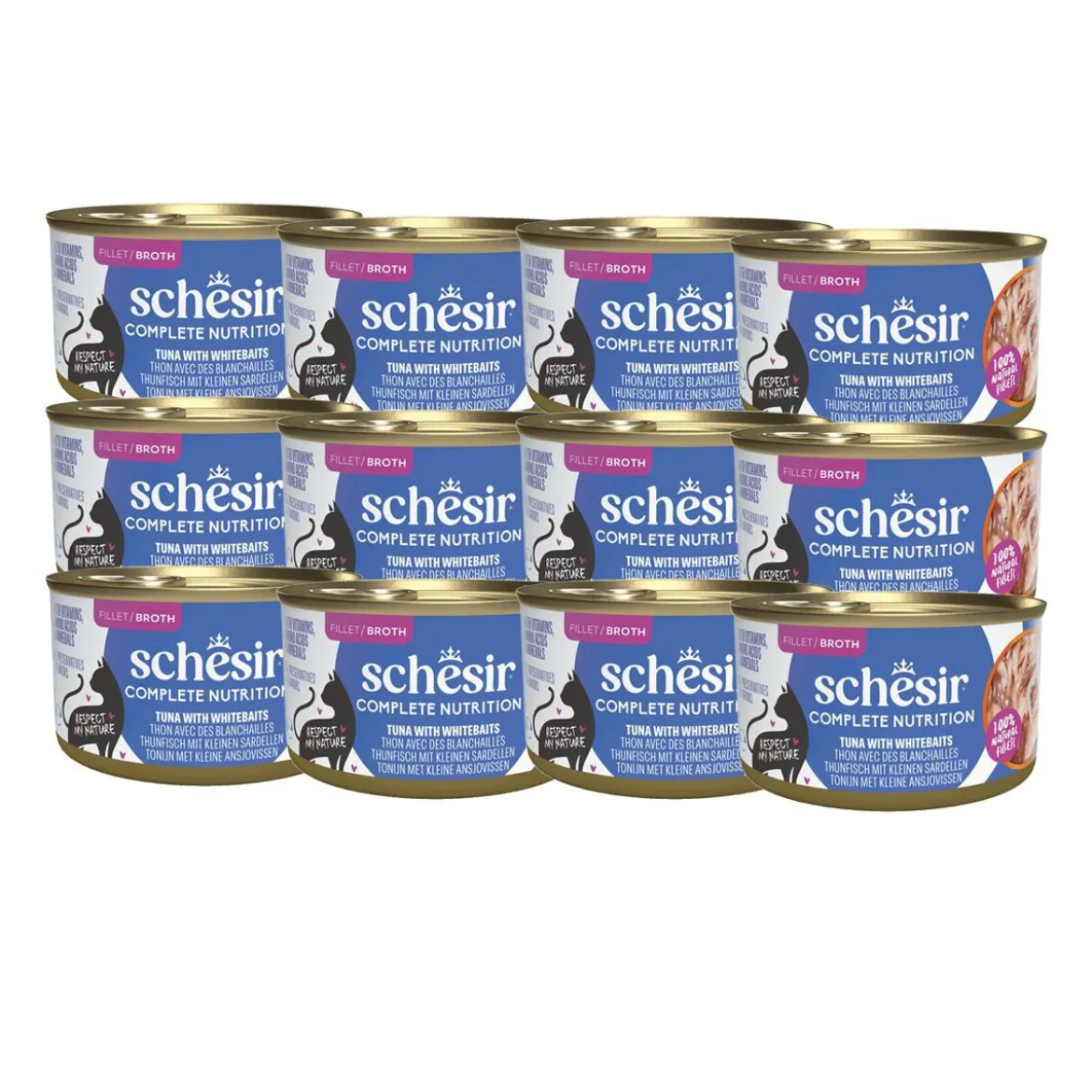 Schesir C&B Tuna with Whitebaits in Broth 85 g