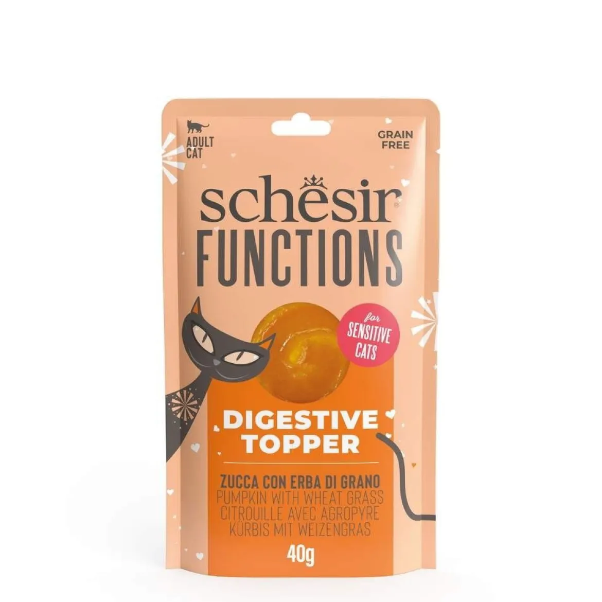 Schesir Special Functions Digestive topper Pumkin/Wheat Grass 40 g