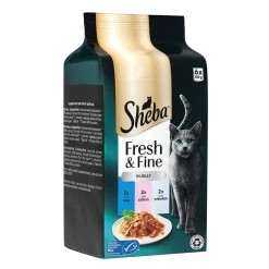 Sheba Fresh & Fine Våtfoder till Katt Fisk i Gelé 6x50 g