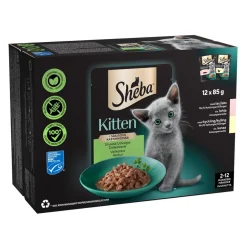 Sheba Kitten Våtfoder till Kattunge med Lax och Kyckling 12x85 g