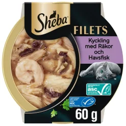 Sheba Kyckling, Räka och Fisk i Sås 60 g