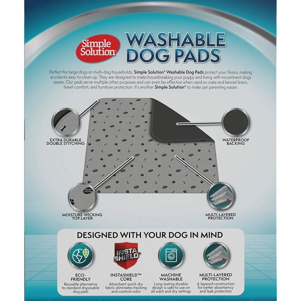 SimpleSolution Washable Dog Pads 2-pack