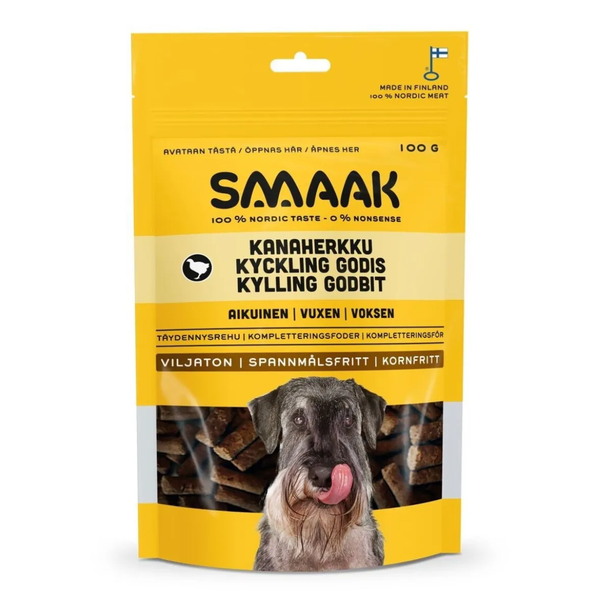 SMAAK Dog Adult Hundgodis Kyckling 100 g