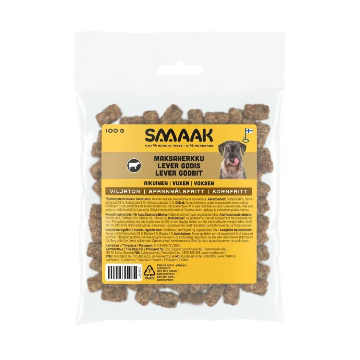 SMAAK Dog Adult Liver Treat 100g
