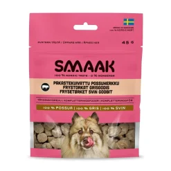 SMAAK Dog Frystorkat Hundgodis Gris 45 g