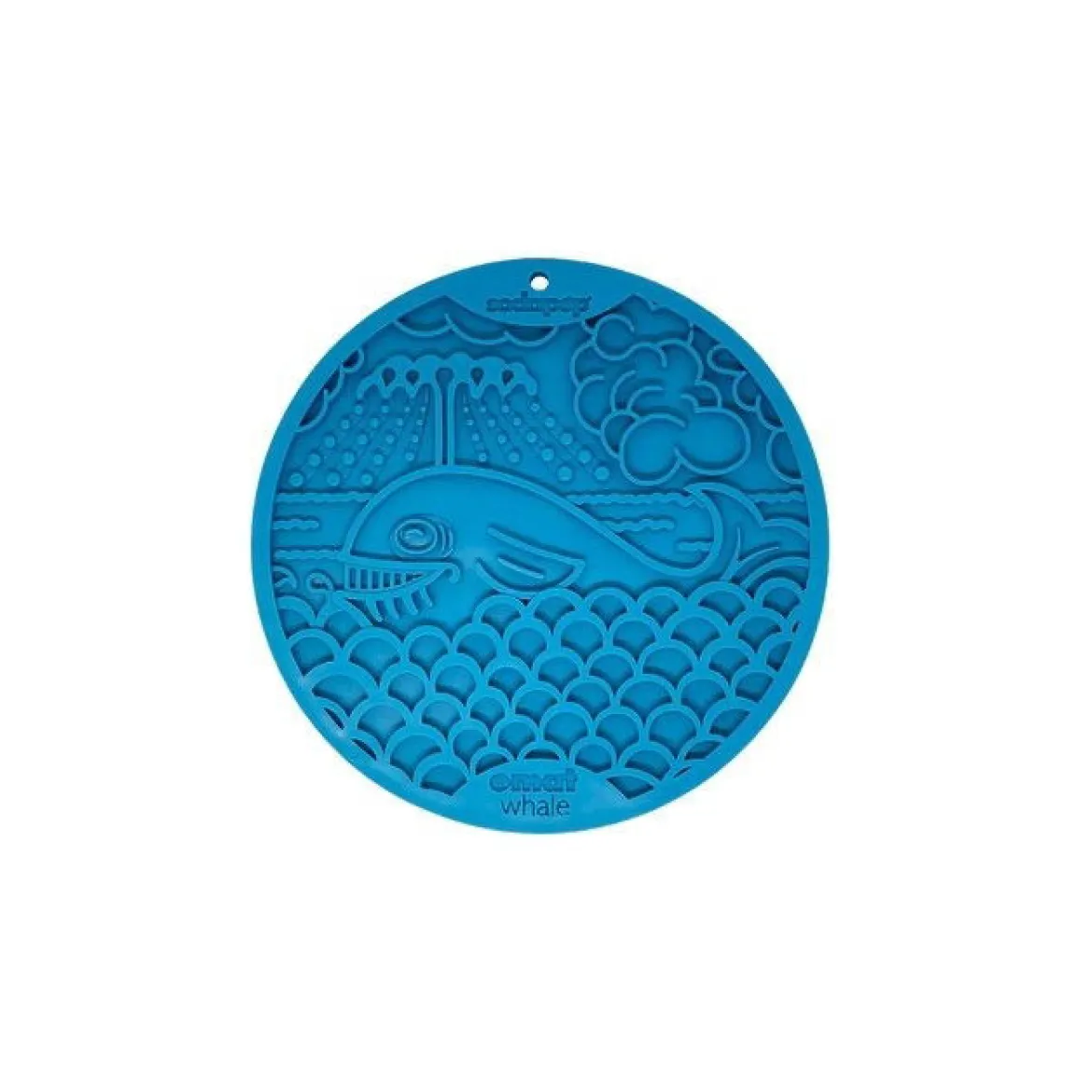 SodaPup Slickmatta med sugpropp Whale Blå 20 cm