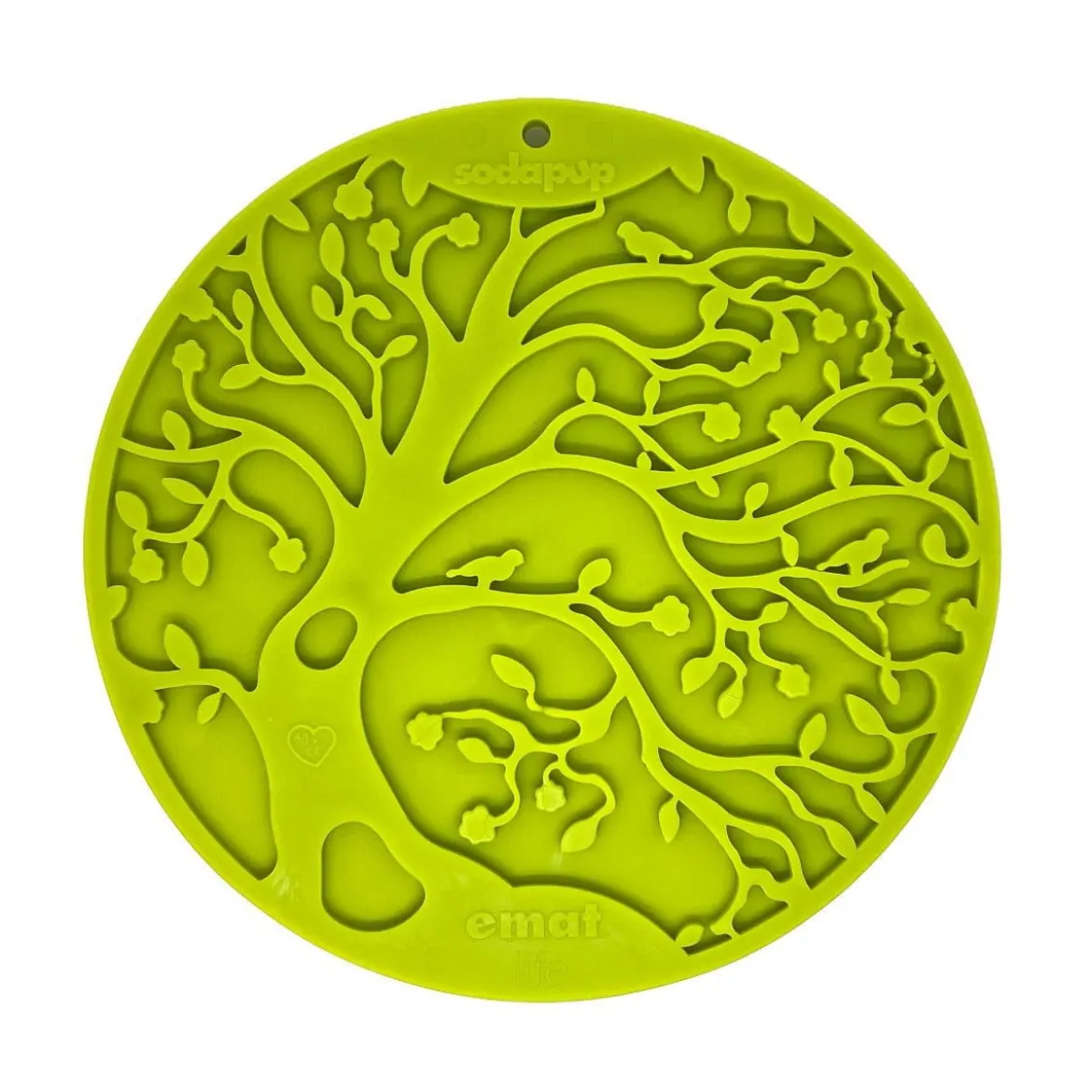 SodaPup Slickmatta med sugpropp Tree of Life Green 20 cm