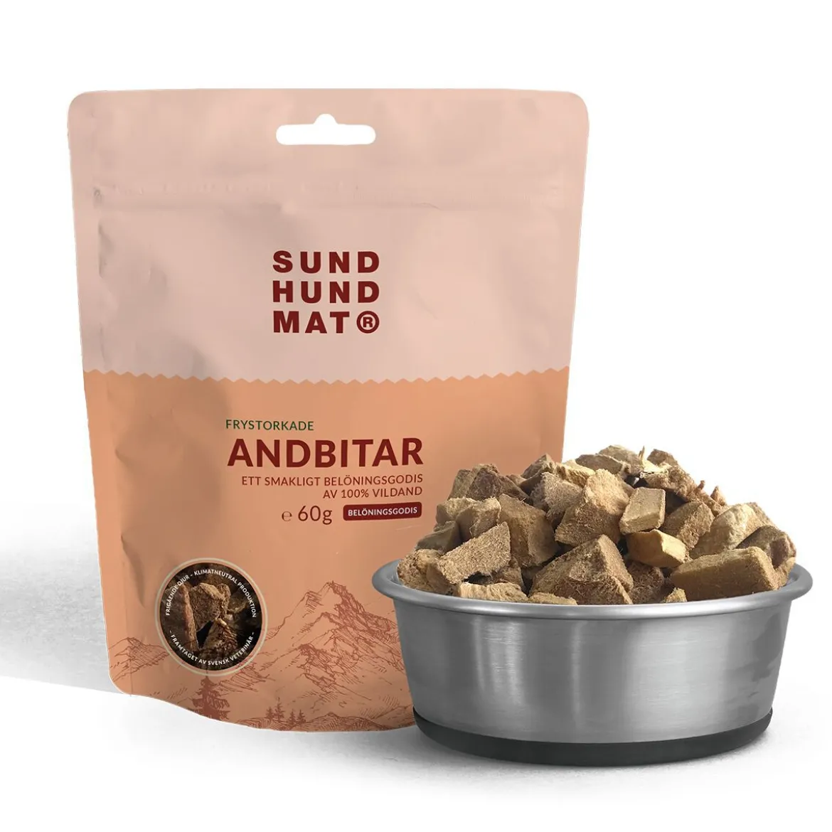 Sund Hundmat Frystorkade Andbitar 60g